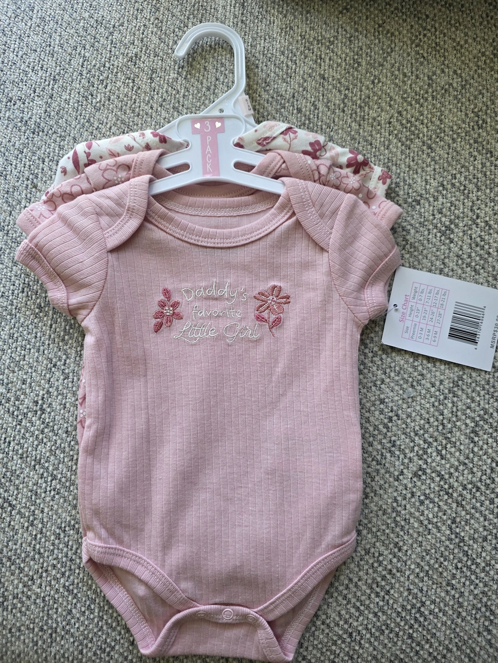 3 Pack Baby One-Piece Bodysuits